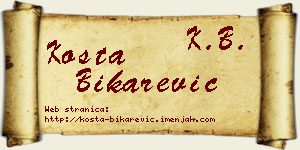 Kosta Bikarević vizit kartica